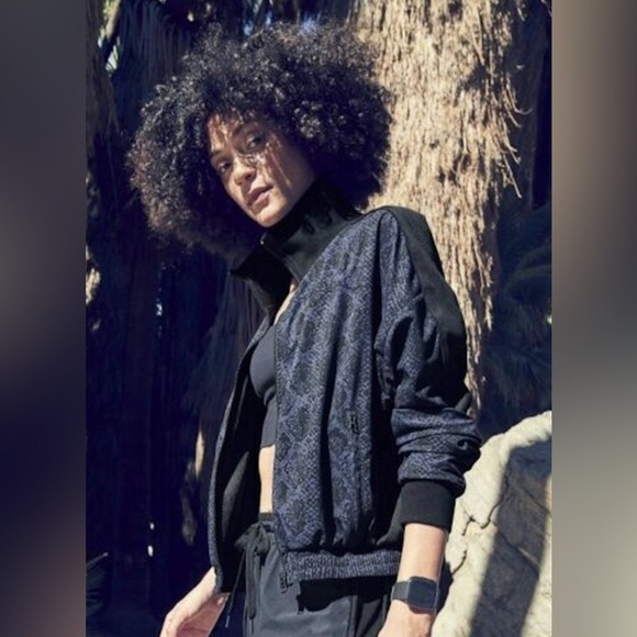 Athleta Brooklyn Track Bomber Jacket, Size XL - Picture 2 of 6